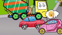 Spanish Cartoons - Excavadora, Camión, Tractor - Caricatura de carros para niños