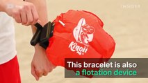 Ce bracelet est également un dispositif de flottaison qui peut sauver des vies de la noyade