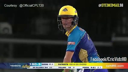 CPL 2016 Highlights - Ab de villiars brilliant Fifty against patriots