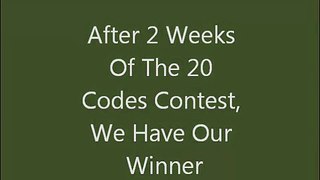20 Codes Contest Winner