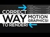 After Effects Tutorial : Render Settings Properly Explained │ Motion Graphics Rendering!