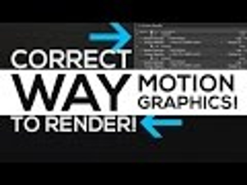 After Effects Tutorial : Render Settings Properly Explained │ Motion Graphics Rendering!