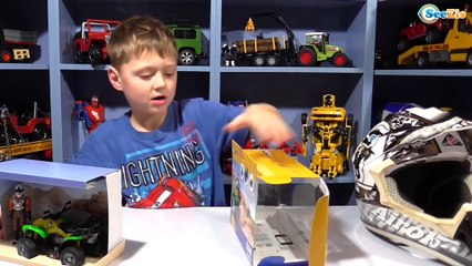 Bruder Quad Bike ATV with the driver Unboxing & Playtime. Video for Children - Toys for boys Review