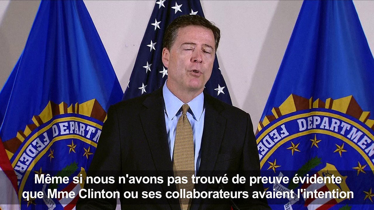Emails:Le FBI recommande de ne pas poursuivre Hillary Clinton