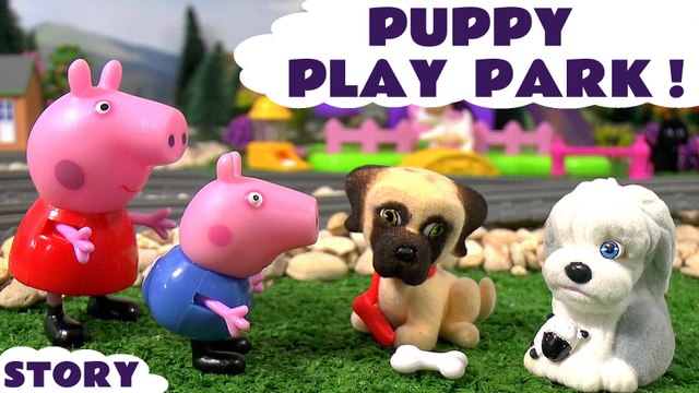 PUPPY PLAY PARK - Join Peppa Pig as they visit the puppies from Puppy In My Pocket at the Play Park Set, and open Surprise Blind Bags, Featuring Thomas and Friends and many more family fun toys