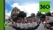 En immersion au cœur de la manifestation contre la loi travail à Paris (Vidéo panoramique)