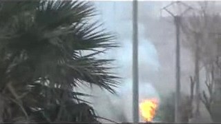 ديرالزور اشتعال الحرائق جراء القصف الهمجي 23 3 2013
