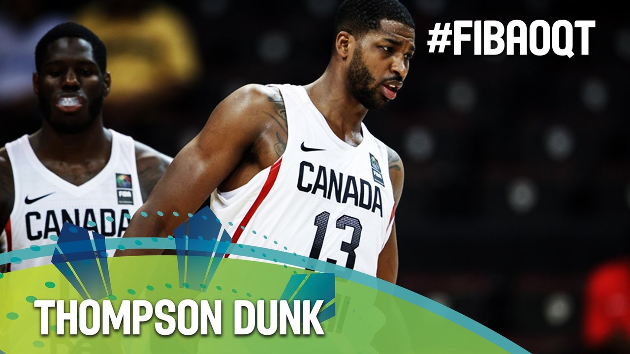 Ennis feeds Thompson for the two-handed jam