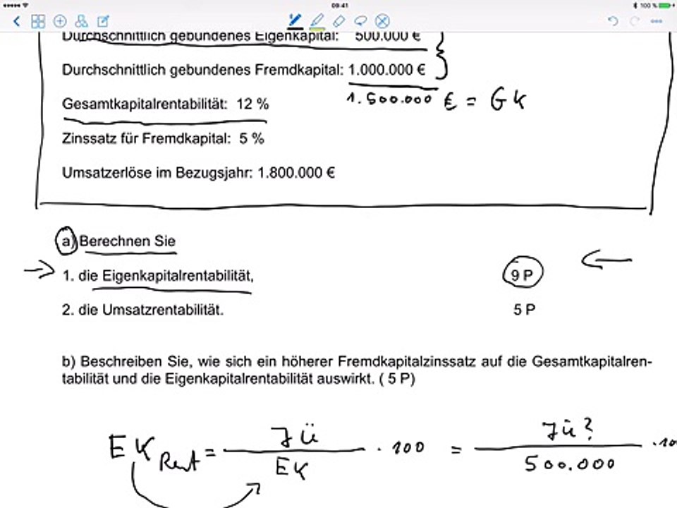 Prüfung Kennzahlen, Lösungsweg (28.01.)