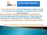 Research Aarkstore Clinical Laboratory Testing Volume 2  Key Players for Laboratory Testing, Business Trends and Strategies