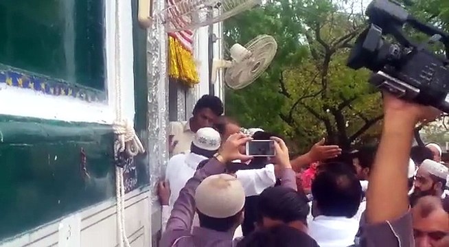 Imran Khan Coming Out of the Mosque after Eid Prayer