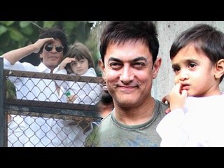 Shah Rukh Khan, Son AbRam Greet Fans On Eid At Mannat; Aamir Khan Gave His Son Azad An Eidi Of Rs.2