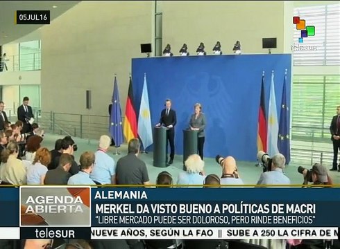 Merkel respalda las políticas neoliberales de Macri en Argentina