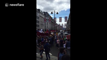 Thousands march through central London as teachers go on strike