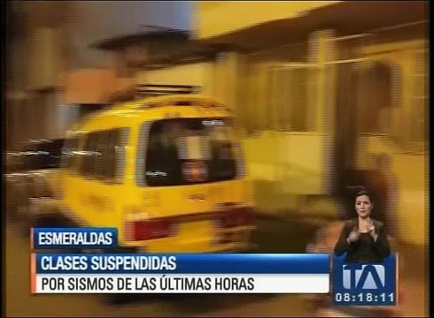 Se suspenden las clases en Esmeraldas por réplicas consecutivas