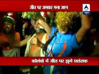 Colombo: Indian fans give Team India a rousing welcome outside hotel