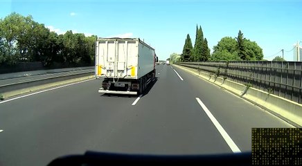 Truck Tires Pop and Driver Loses Control