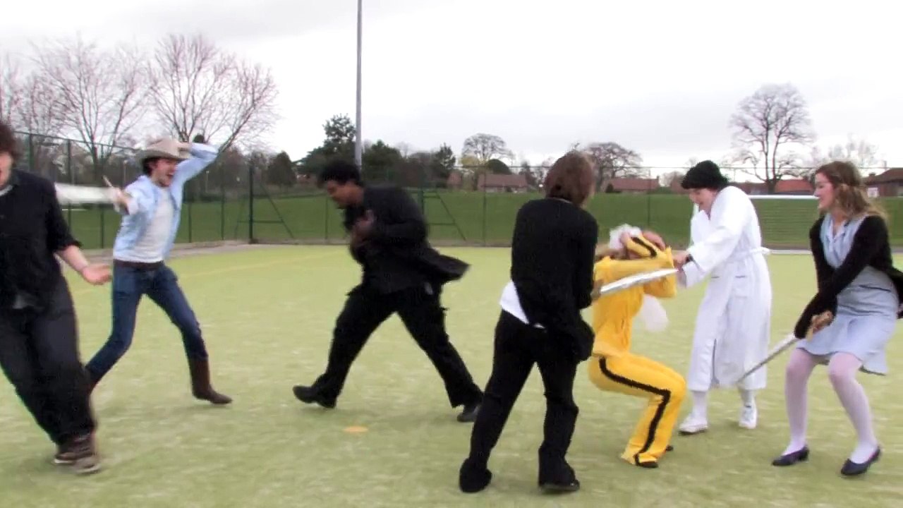 Kill Bill Parts 1 & 2, in One Minute, in One Take (and titles)