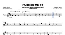 23 de 30 Popurrí Mix Partituras de Flauta Cinco Lobitos El Buen Rey Rey Wenceslao Puente de Avignon