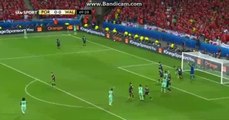 Cristiano Ronaldo  Goal -Portugal 1-0 Wales - 06-07-2016