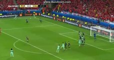 But de Cristiano Ronaldo - Portugal vs Wales 2-0 / Euro 2016