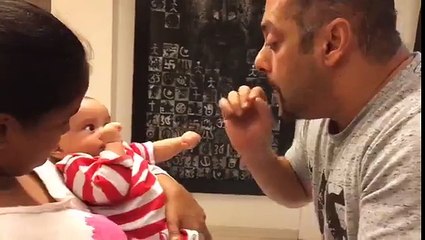 Salman Khan Doing fun with a cute little Baby