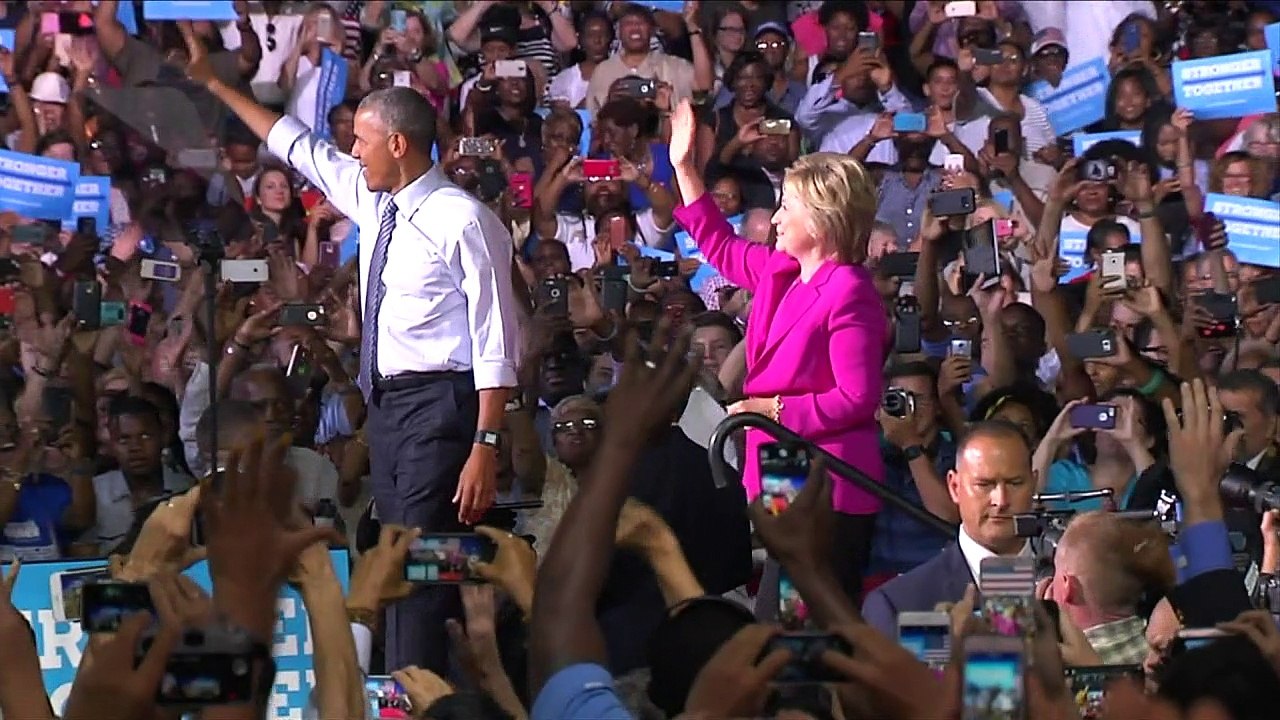 Obama faz comício com Hillary