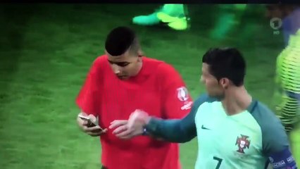 Another day, another selfie on the field for Cristiano Ronaldo and a Fan _ EURO .2016