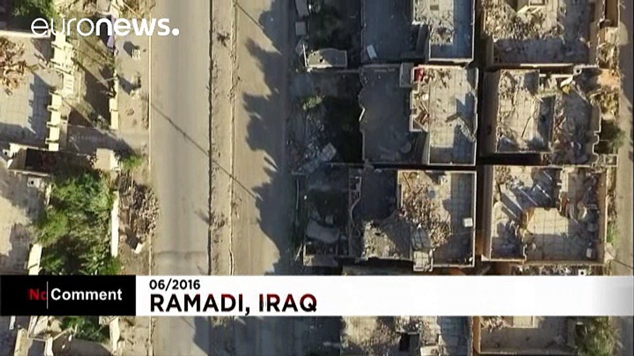 Devastation of Ramadi shown from the air