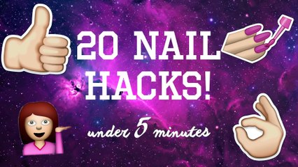 ✔ 20 NAIL HACKS....in under 5 minutes! ✔