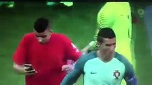 شاهد المشجع المحظوظ الذي التقط صورة مع كريستيانو رونالدو في مباراة البرتغال و ويلز‬- يورو 2016