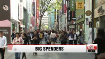 Chinese visitors spend US$1,800 on shopping in Seoul