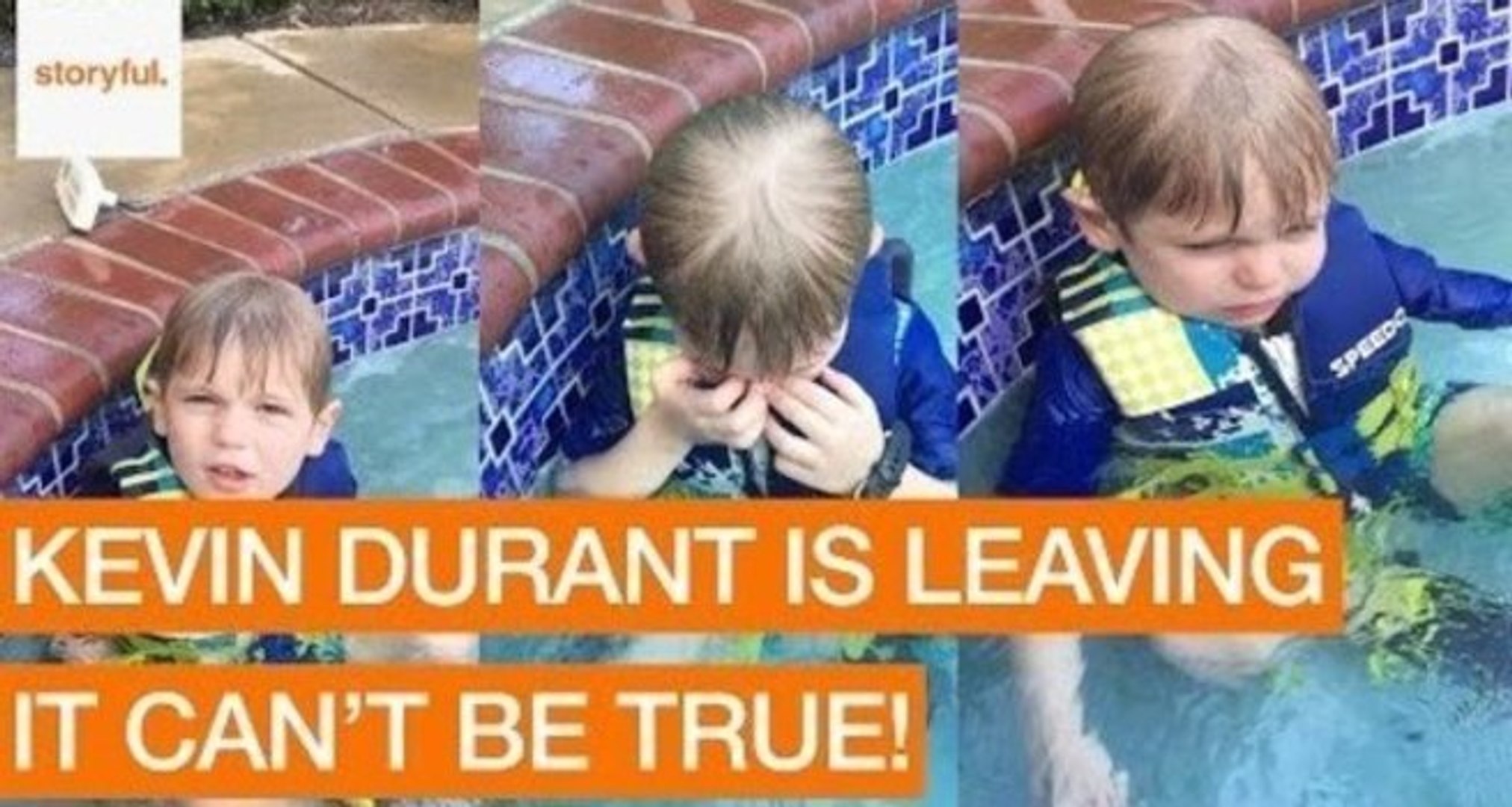 Kid Gets Emotional About Kevin Durant Leaving Oklahoma City Thunders Video Dailymotion