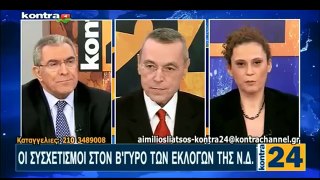 Ο Β.Καπερνάρος στην εκπομπή ΚONTRA 24, με τον Α.Λιάτσο