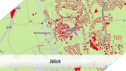 Jülich: 3 1/2-Zimmer Stadtwohnung, 1.OG, ca. 23 qm Dachterrasse, neues großes Tageslichtbad