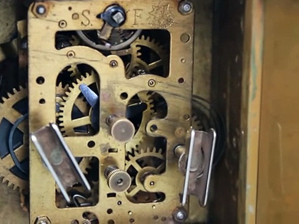 JUNGHANS REUGE MUSICAL Antique Alarm TOP Clock Germany RARITY!!! Shelf Mantel