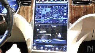 Tesla S electric car with 17