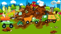 Coches infantiles - Excavadora, Camión - Carritos para niños - Dibujos animados para niños