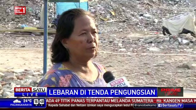 Warga Kampung Akuarium dan Pasar Ikan Lebaran di Tenda Pengungsian