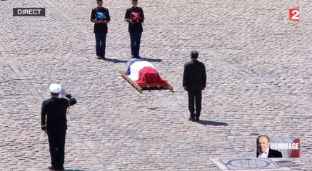 Cérémonie d'hommage à Michel Rocard aux Invalides