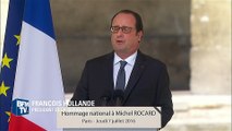 Hommage à Rocard: Hollande salue 
