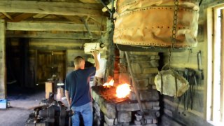 Blacksmith lessons at Prickett's Fort State Park 6-26-15