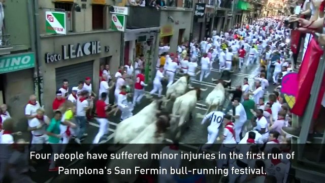 Four injured as Pamplona bull-running festival gets underway