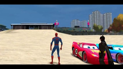 Nursery Rhymes Spiderman, Cars Disney Pixar with Batman Finger Family_1