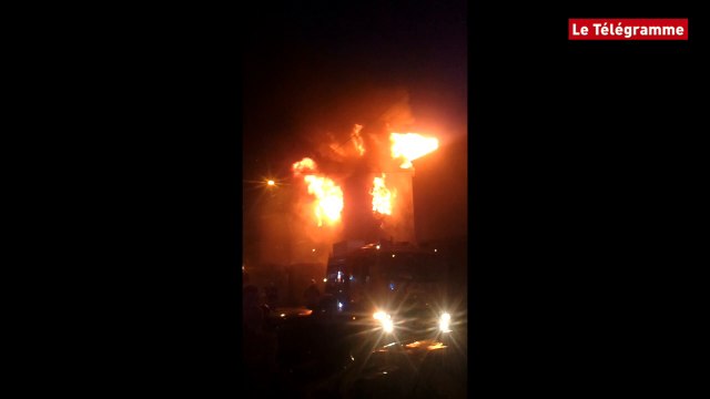 Brest. Un pavillon en feu, deux blessés