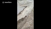 Flash flood comes out of no where in Pakistan
