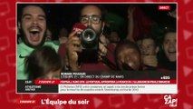 Le journaliste de l'Equipe débordé par les supporters portugais !