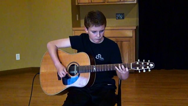 10 year old Lars Guitarist: Untitled new song on Acoustic Guitar