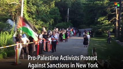 Pro-Palestine Activists Protest Against Sanctions in New York