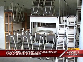 20130603 DIRECCION DE EDUCACION DOTO A 25 ESCUELAS ESTADALES